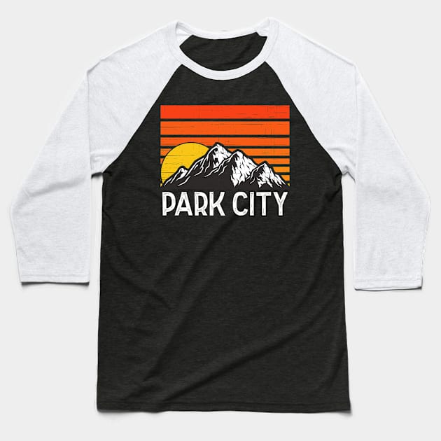 Retro Vintage Park City Utah Baseball T-Shirt by JKFDesigns